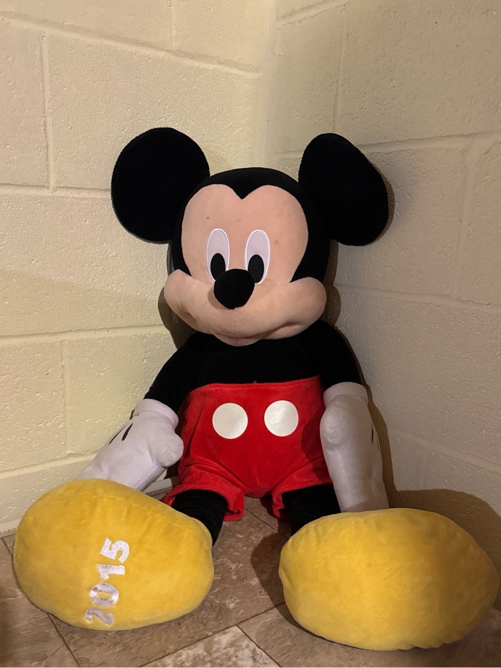 Jumbo Disney Mickey Mouse Plush - Black, Red, Yellow 3 feet! 2015 Just Play